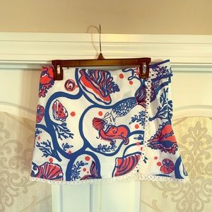 Lilly Pulitzer mermaid print skort